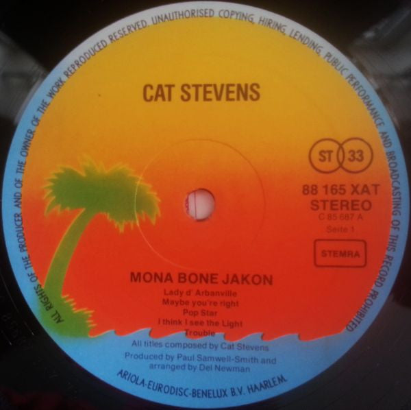 Cat Stevens - Mona Bone Jakon (LP Tweedehands)