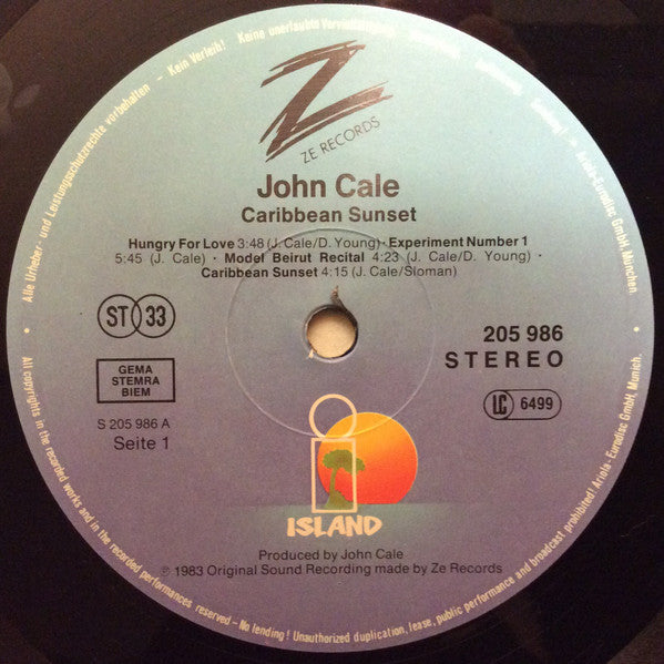 John Cale - Caribbean Sunset (LP Tweedehands)