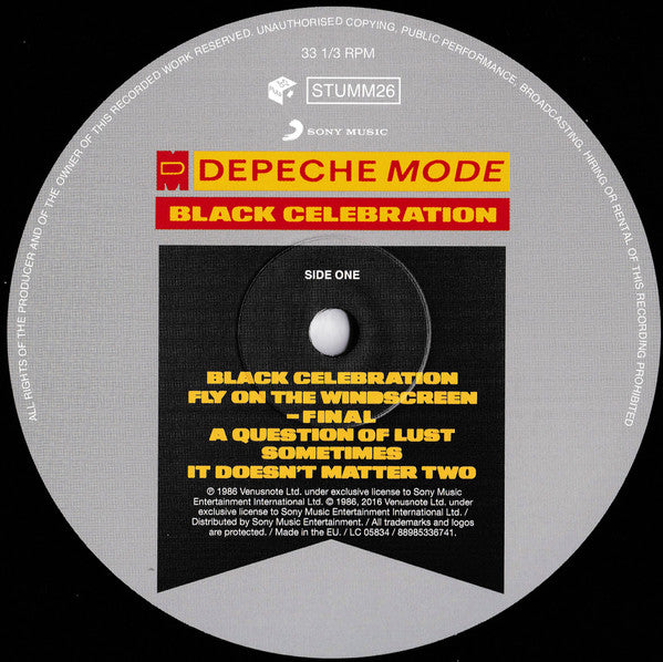 Depeche Mode - Black Celebration (LP)