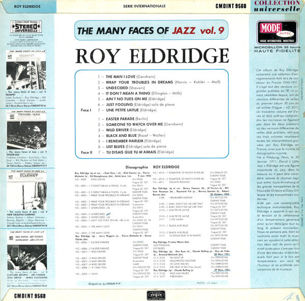 Roy Eldridge - The Many Faces Of Jazz Vol. 9 (LP Tweedehands)