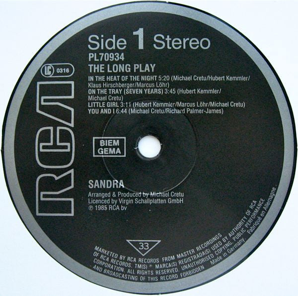 Sandra - The Long Play (LP Tweedehands)