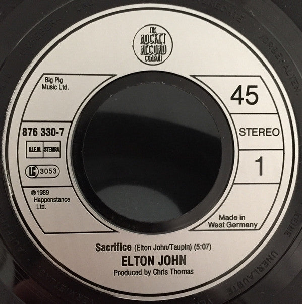 Elton John - Sacrifice (7-inch Tweedehands)