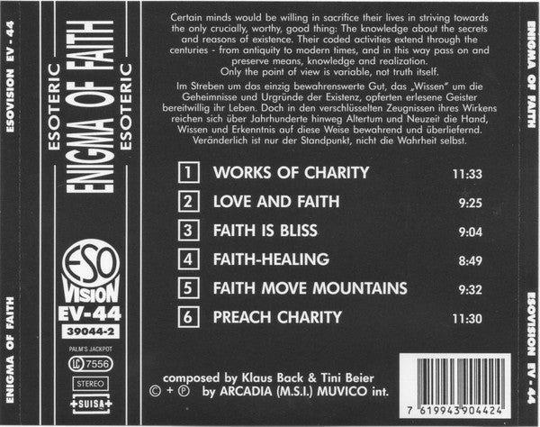 Klaus Back & Tini Beier - Enigma Of Faith (CD)