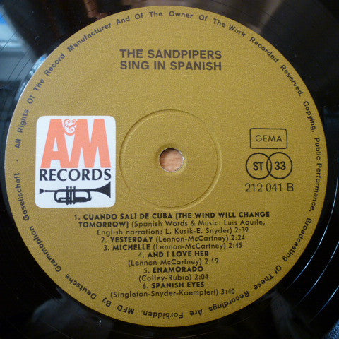 Sandpipers, The - Sing In Spanish (LP Tweedehands)