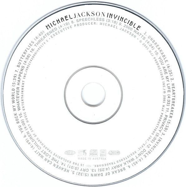 Michael Jackson - Invincible RED COVER (CD Tweedehands)