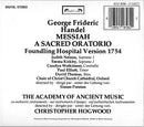 Georg Friedrich Händel - Judith Nelson, Emma Kirkby, Carolyn Watkinson, Paul Elliott, David Thomas (9), Choir Of Christ Church Cathedral, The, Academy Of Ancient Music, The, Christopher Hogwo - Messiah · A Sacred Oratorio (CD Tweedehands) - Discords.nl