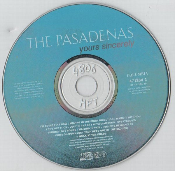 Pasadenas, The - Yours Sincerely (CD)