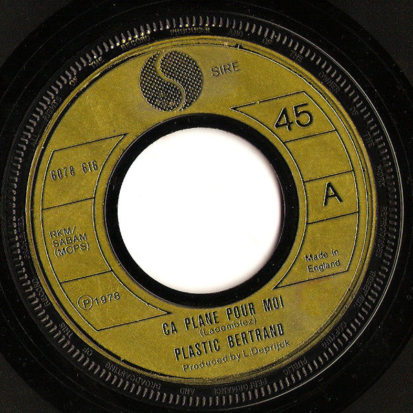 Plastic Bertrand - Ca Plane Pour Moi (7-inch Tweedehands)