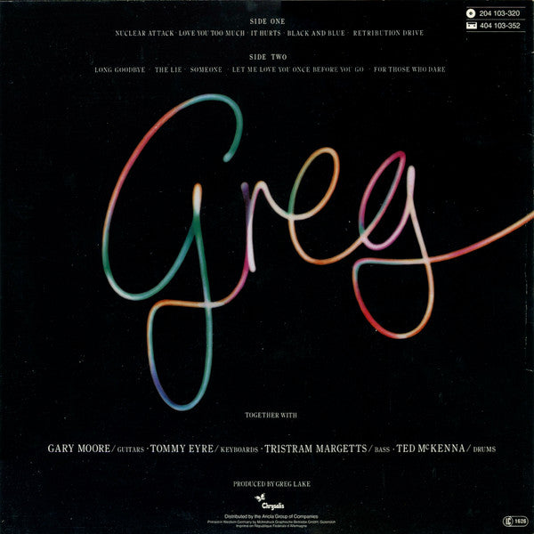 Greg Lake - Greg Lake (CD) - Discords.nl