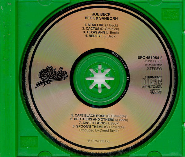 Joe Beck - Beck & Sanborn (CD Tweedehands)