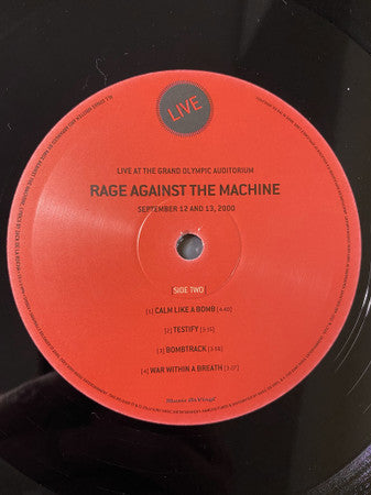 Rage Against The Machine - Live At The Grand Olympic Auditorium (LP Tweedehands)