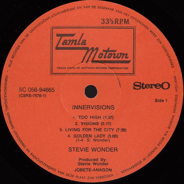 Stevie Wonder - Innervisions (LP Tweedehands)