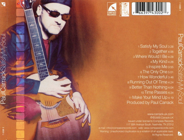 Paul Carrack - Satisfy My Soul (CD)