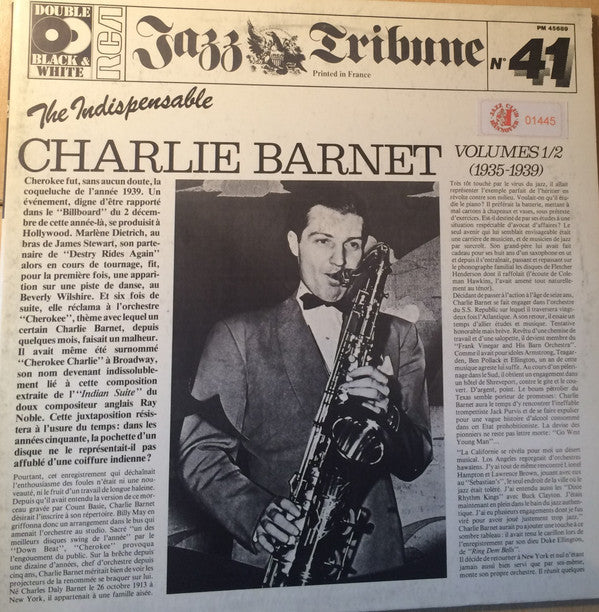 Charlie Barnet And His Orchestra - The Indispensable Charlie Barnet Volumes 1/2 (1935-1939) (LP Tweedehands)