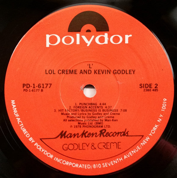 Godley & Creme - L (LP Tweedehands) - Discords.nl