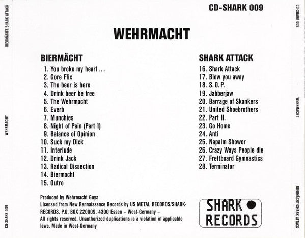 Wehrmacht - Biērmächt/Shark Attack (CD Tweedehands)