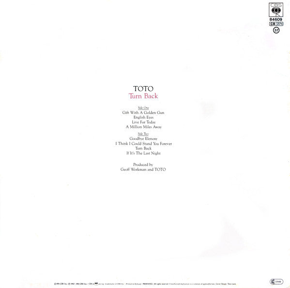 Toto - Turn Back (LP Tweedehands) - Discords.nl
