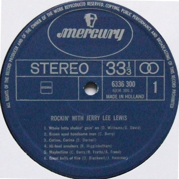 Jerry Lee Lewis - Rockin' With Jerry Lee Lewis (LP Tweedehands)