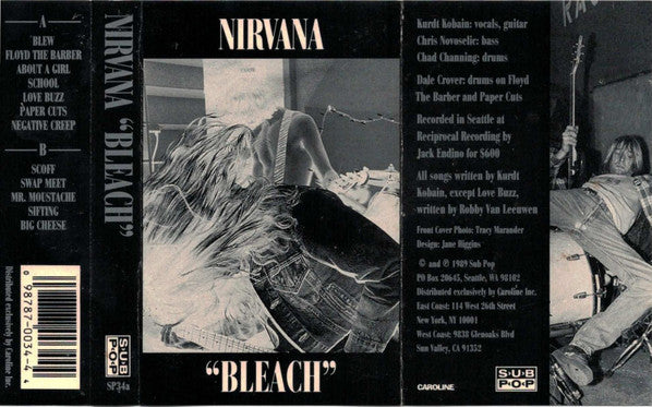 Nirvana - Bleach (muziekcassette)