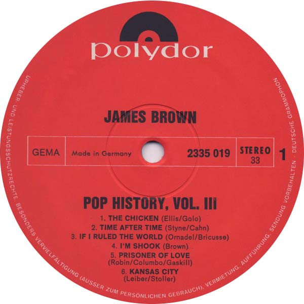 James Brown - Pop History Vol 3 (LP Tweedehands)