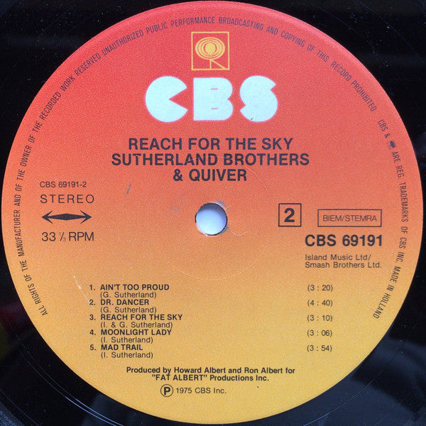 Sutherland Brothers & Quiver - Reach For The Sky (LP Tweedehands) - Discords.nl