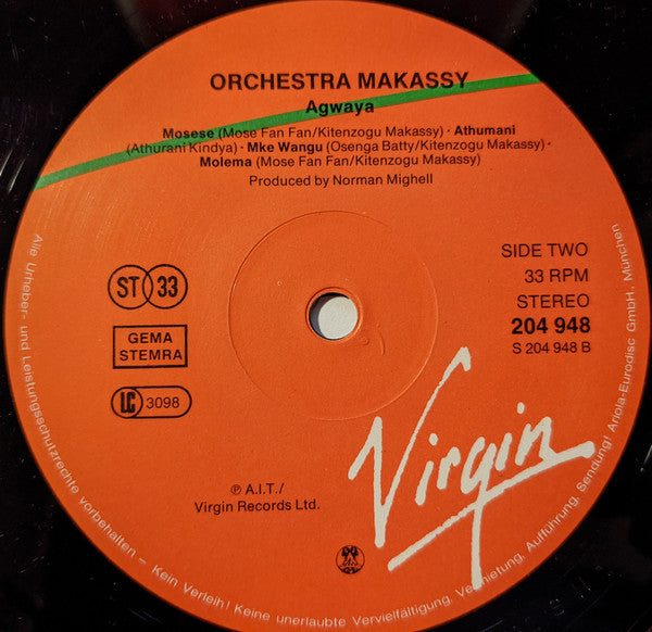 Orchestra Makassy - Agwaya (LP Tweedehands)