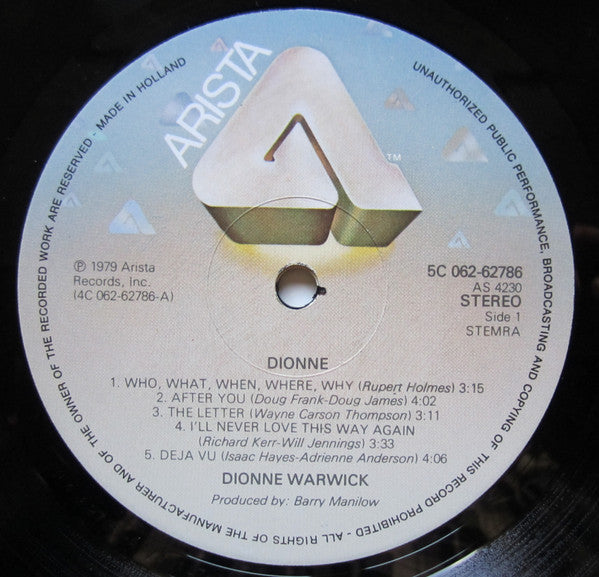 Dionne Warwick - Dionne (LP Tweedehands)