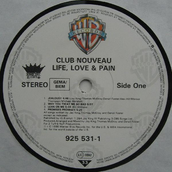 Club Nouveau - Life, Love & Pain (LP Tweedehands)