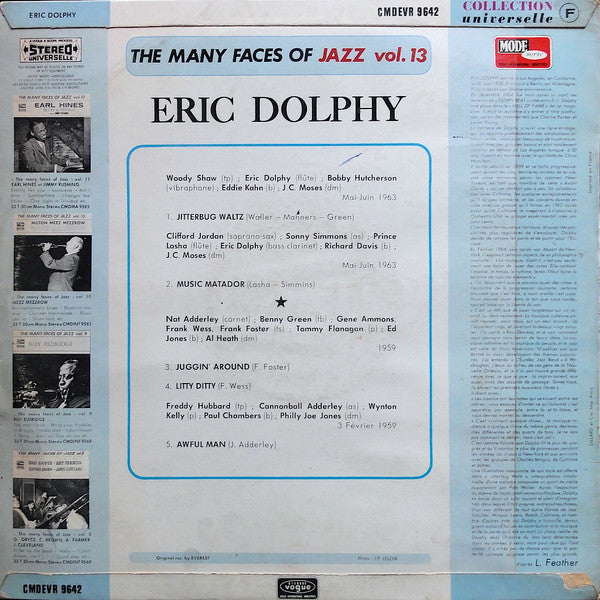 Eric Dolphy - The Many Faces Of Jazz Vol. 13 (LP Tweedehands)