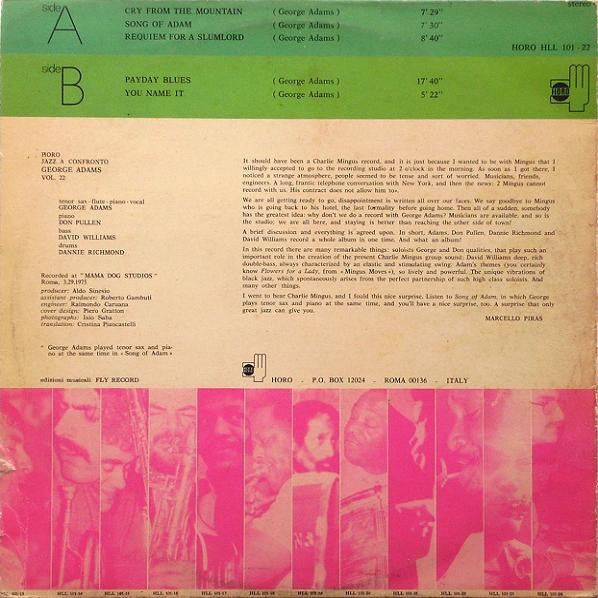 George Adams - Jazz A Confronto 22 (LP Tweedehands) - Discords.nl
