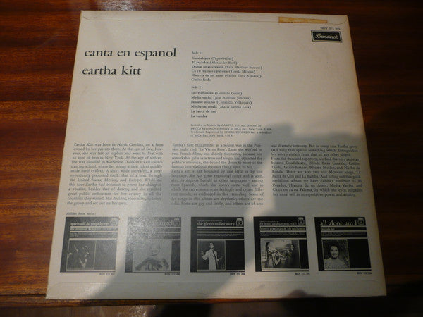 Eartha Kitt - Canta En Espagnol (LP Tweedehands) - Discords.nl