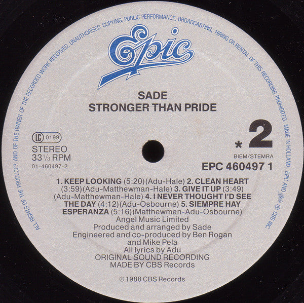 Sade - Stronger Than Pride (LP Tweedehands)