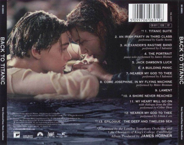 James Horner - Back To Titanic (Music From The Motion Picture) (CD Tweedehands)