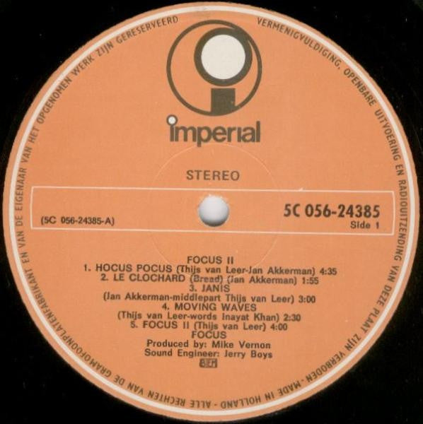 Focus - Focus II (LP Tweedehands) - Discords.nl