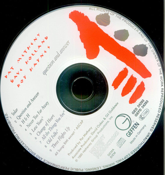 Pat Metheny W/ Dave Holland & Roy Haynes - Question And Answer (CD Tweedehands)