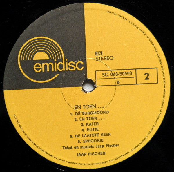 Jaap Fischer - En Toen.... (LP Tweedehands) - Discords.nl