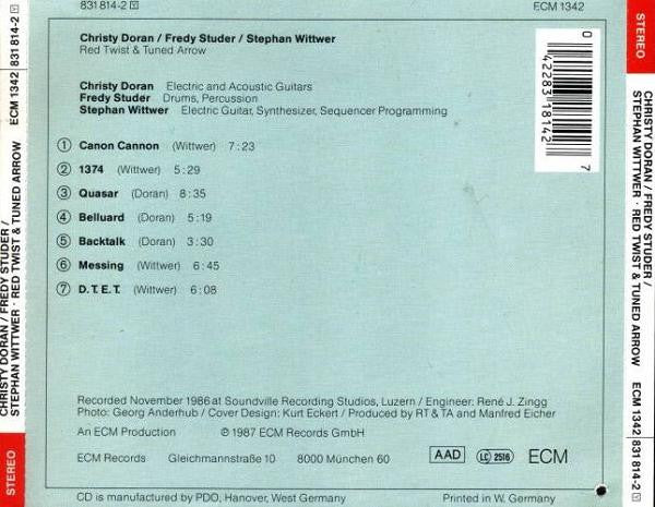 Red Twist & Tuned Arrow : Christy Doran / Fredy Studer / Stephan Wittwer - Red Twist & Tuned Arrow (CD)