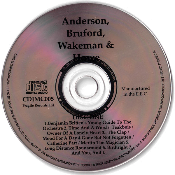 Anderson Bruford Wakeman Howe - An Evening Of Yes Music Plus (CD Tweedehands)