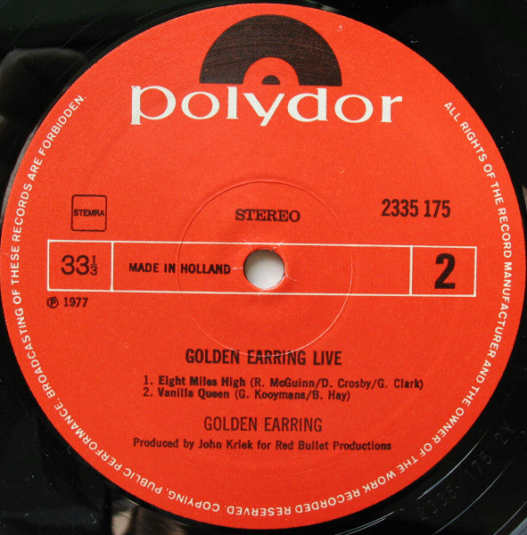 Golden Earring - Live (LP Tweedehands)