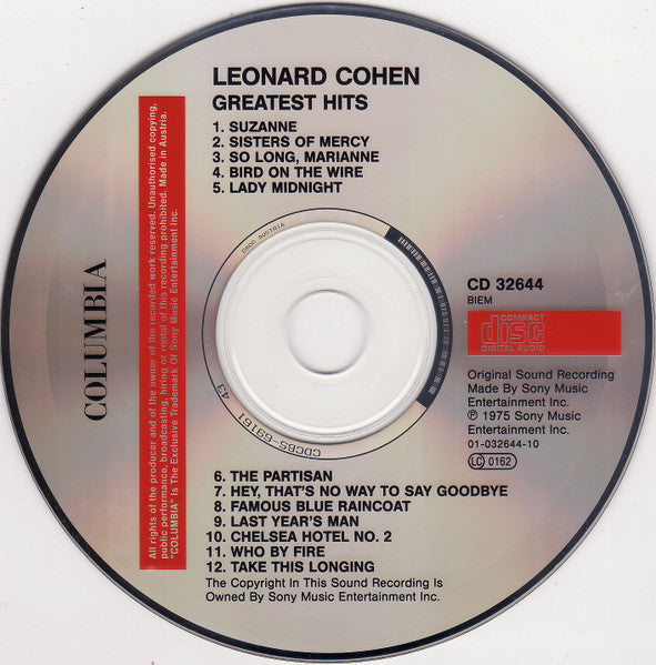 Leonard Cohen - Greatest Hits (CD Tweedehands)