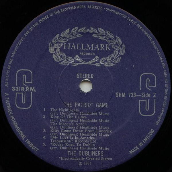 Dubliners, The - The Patriot Game (LP Tweedehands)