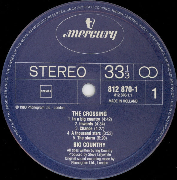Big Country - The Crossing (LP Tweedehands) - Discords.nl