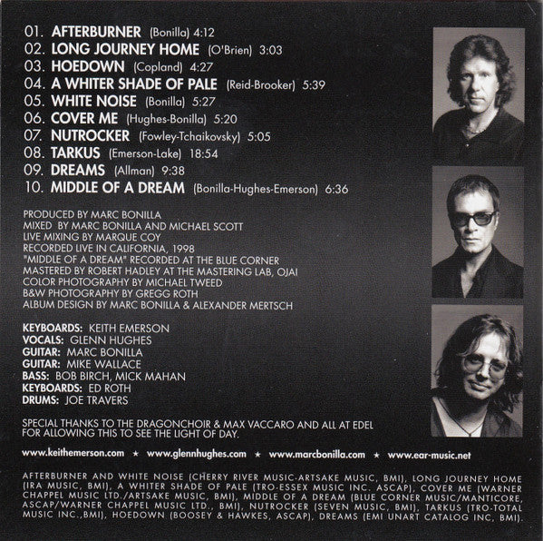 Keith Emerson ★ Glenn Hughes ★ Marc Bonilla - Boys Club (Live From California) (CD)