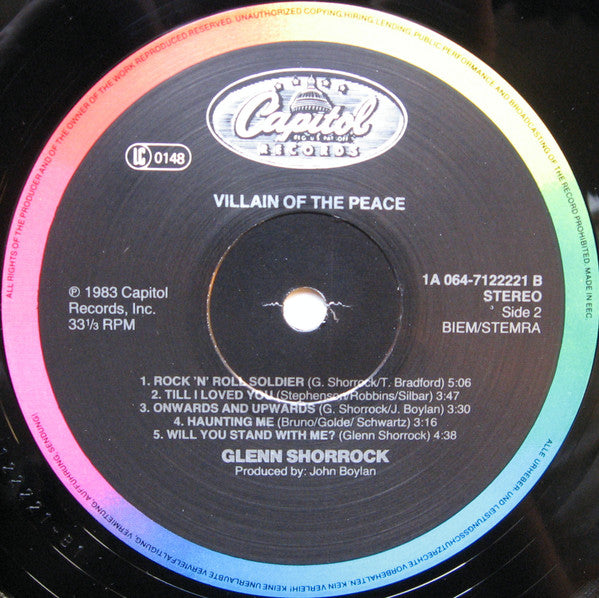 Glenn Shorrock - Villain Of The Peace (LP Tweedehands)