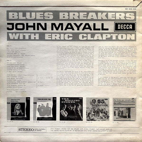 John Mayall & Eric Clapton - The Bluesbreakers (LP Tweedehands)