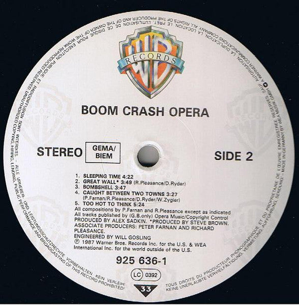 Boom Crash Opera - Boom Crash Opera (LP Tweedehands)