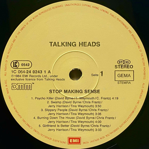 Talking Heads - Stop Making Sense (LP Tweedehands)