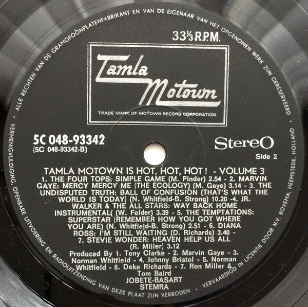 Various - Tamla-Motown Is Hot, Hot, Hot! Volume 3 (LP Tweedehands)