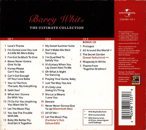 Barry White - The Ultimate Collection (CD Tweedehands)