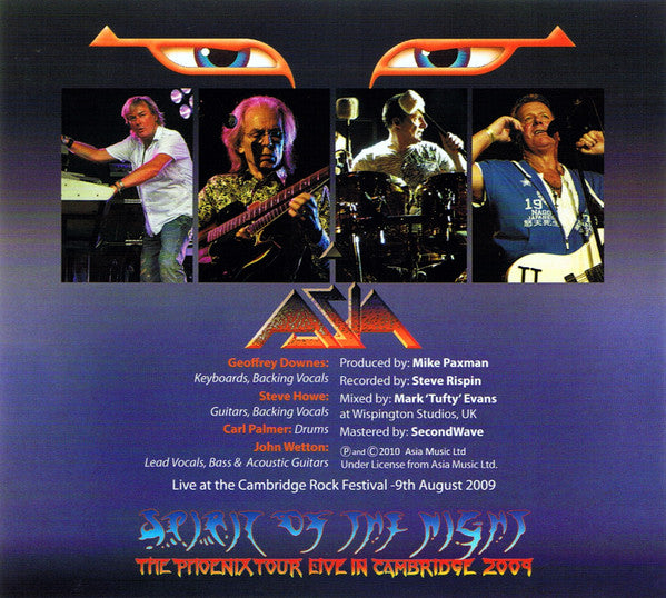 Asia - Spirit Of The Night: The Phoenix Tour Live In Cambridge 2009 (CD)